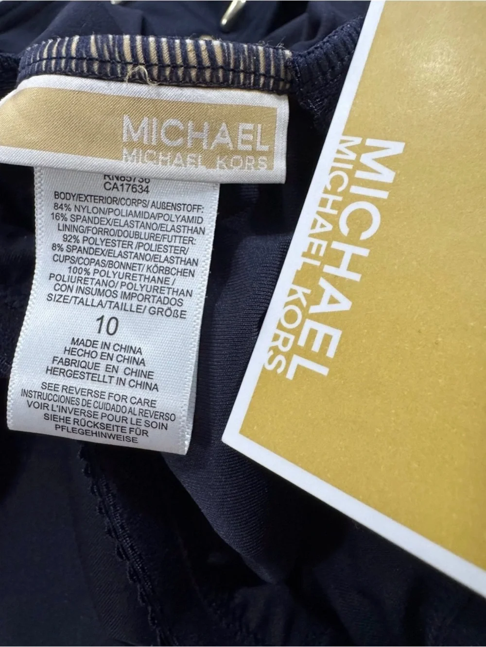 MICHAEL Michael Kors Women's Scoop Neck Racer Back One-Piece Swimsuit